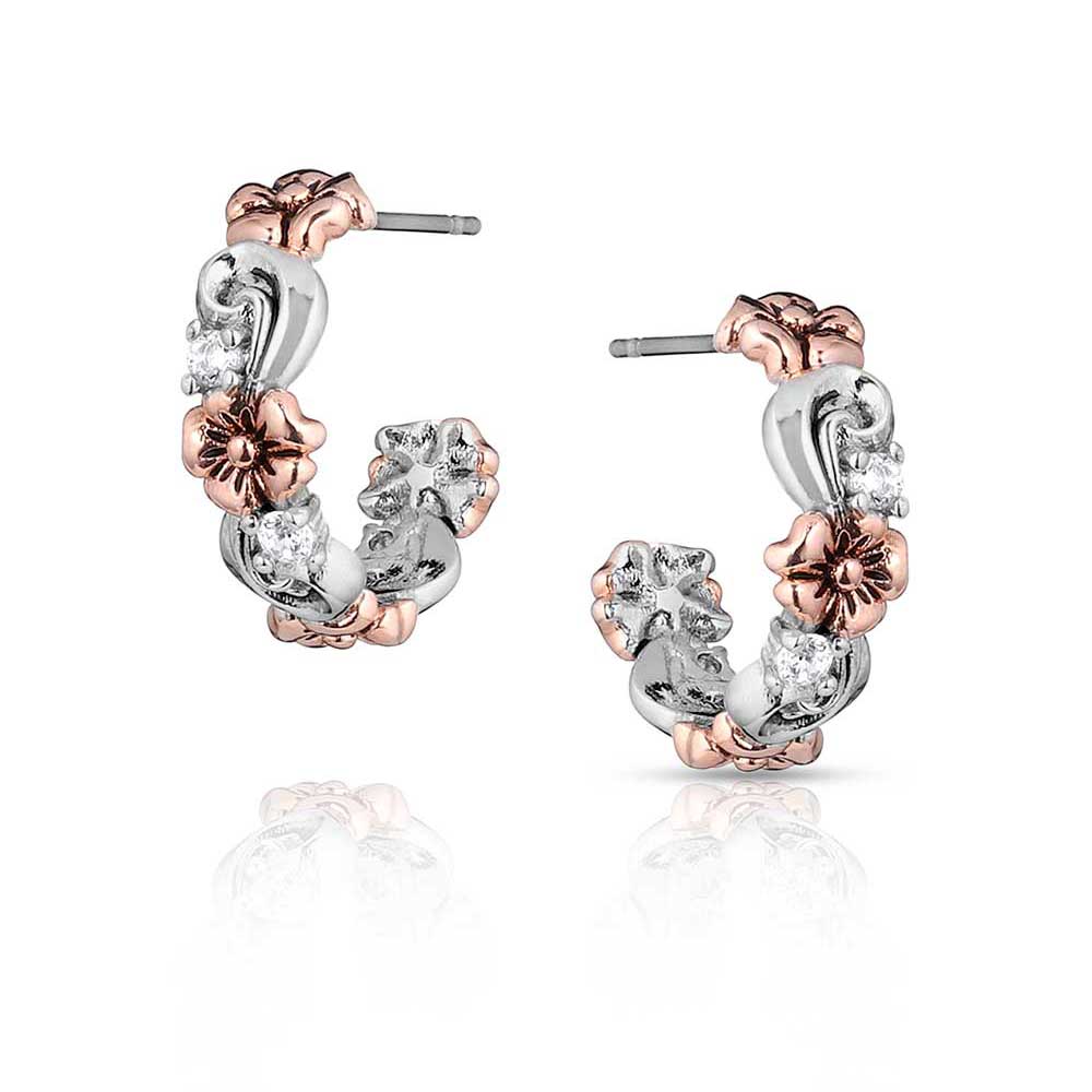 Wildflower Elegance Hoop Earrings by Montana Silversmiths