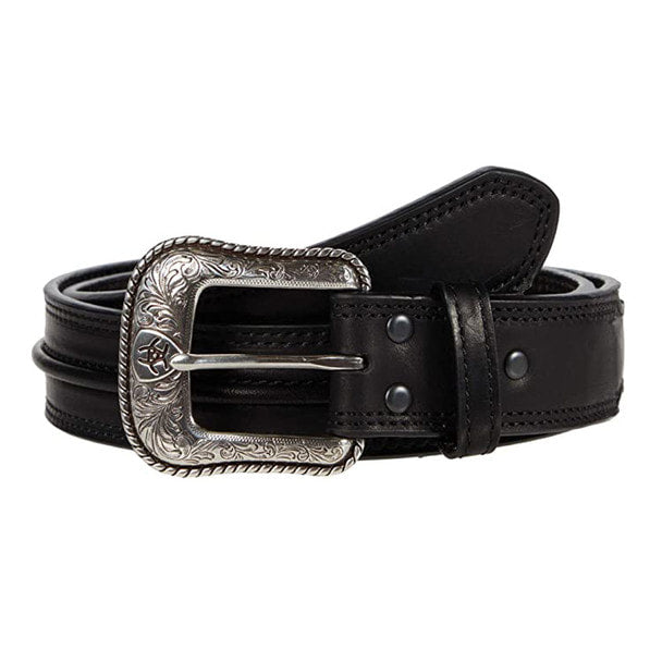 The Dallas Stockyards Men's Black Ariat Leather Belt
