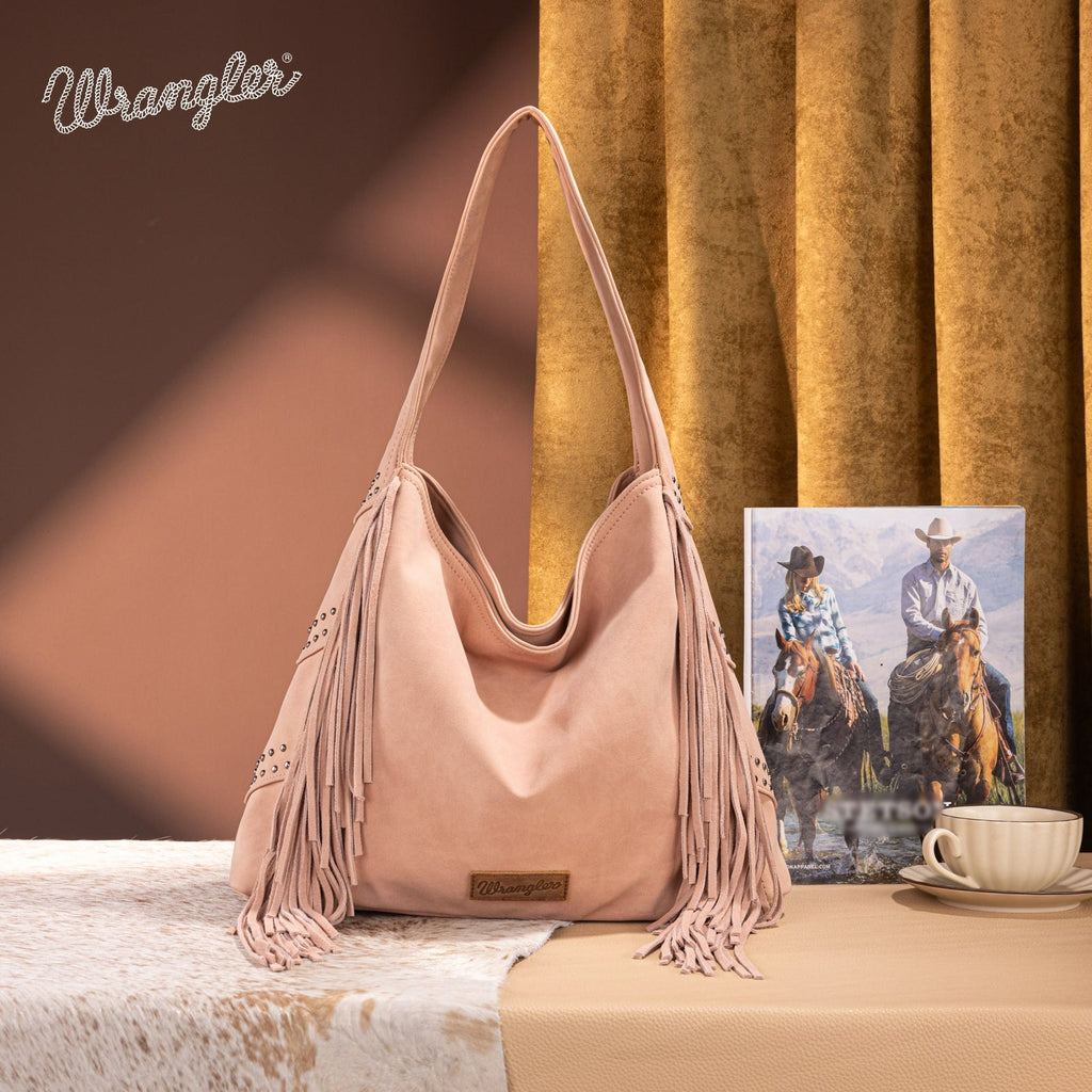 The Tracy Hobo Purse by Wrangler in Dark Pink