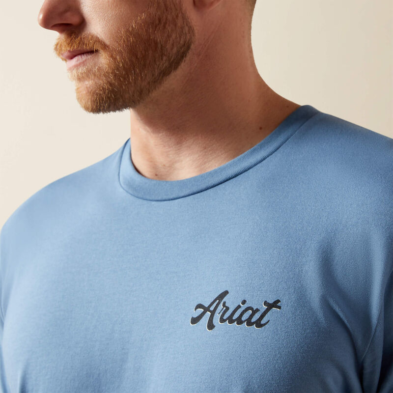 The Quality Hereford Tee by ARIAT in Heron Blue