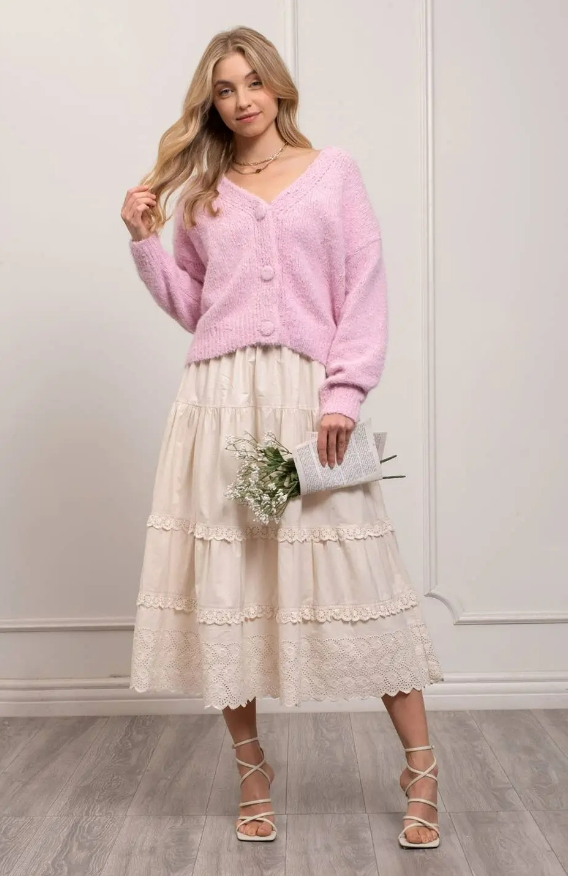Cute & Cozy Pink Cardigan