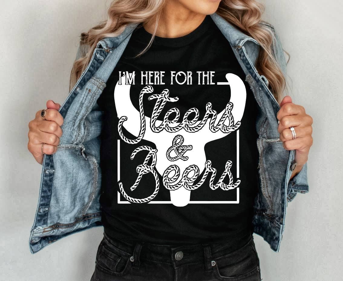 Steers & Beers Tee - Black