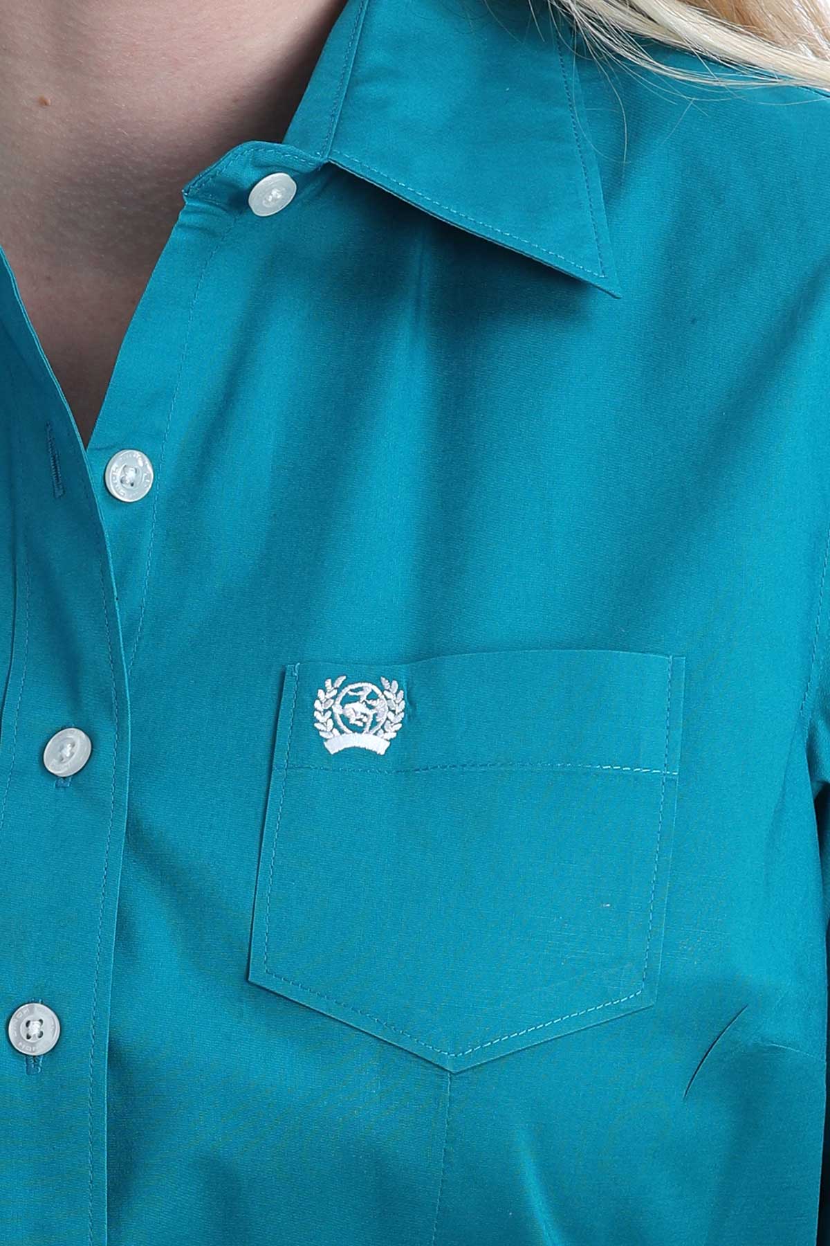 Tuscan Teal Button Up Shirt by Cinch