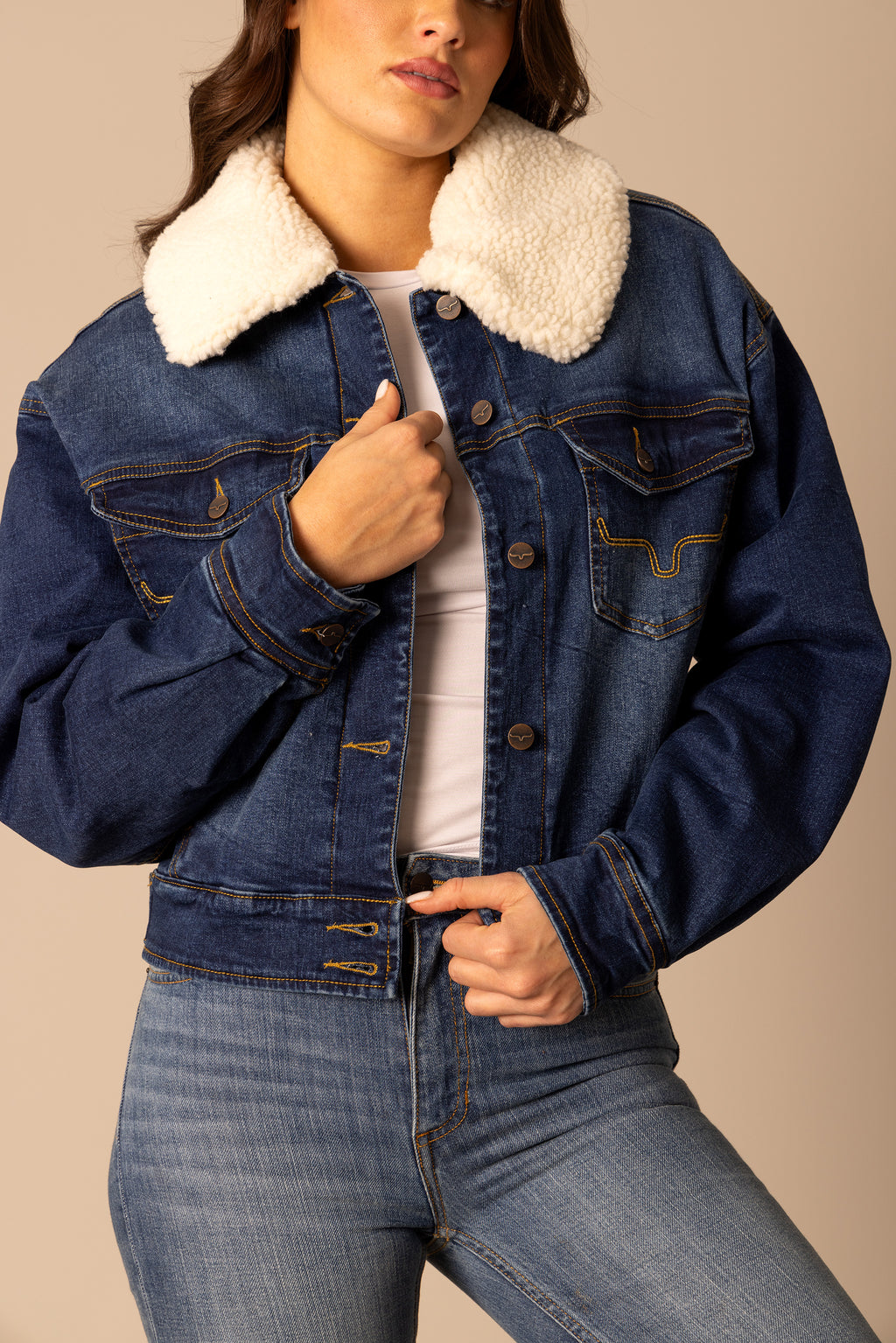 The Leela Denim Jacket by Kimes Ranch - Dark Indigo