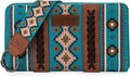 The Southern Hippie Aztec Wallet by Wrangler - Dark Turquoise