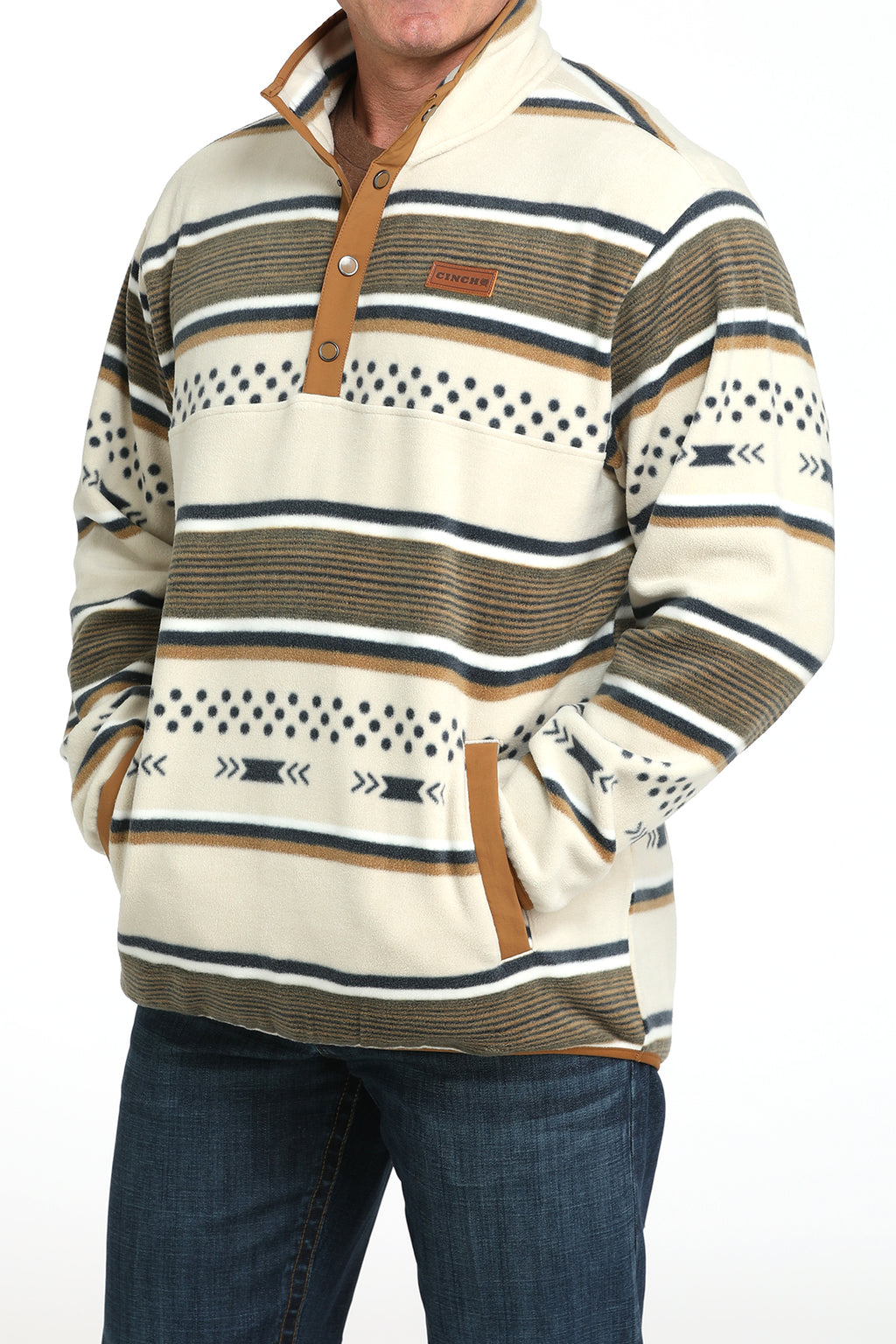 The Stockyards Polar Fleece Snap Up Men's Sweater by Cinch