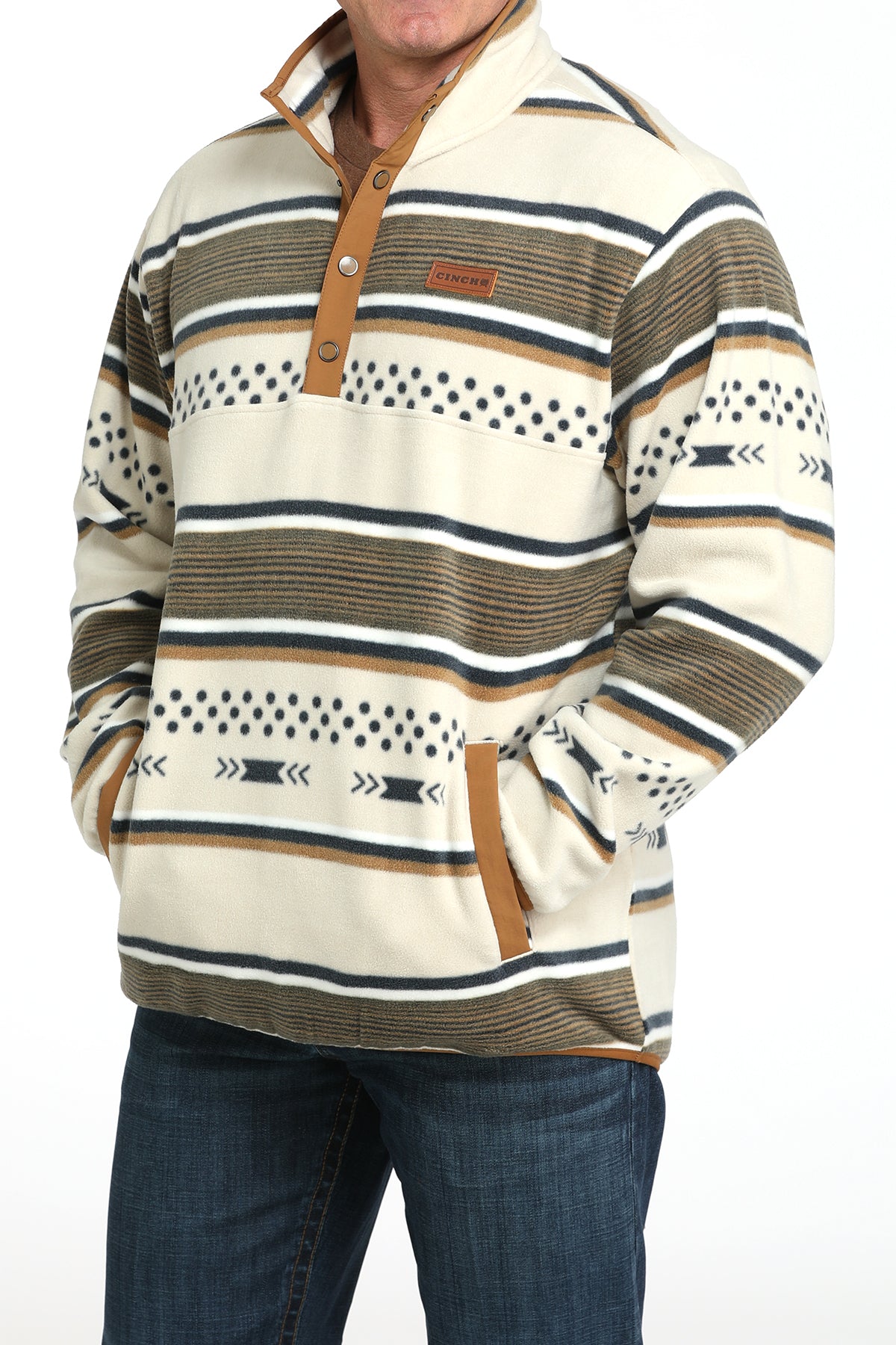 The Stockyards Polar Fleece Snap Up Men's Sweater by Cinch