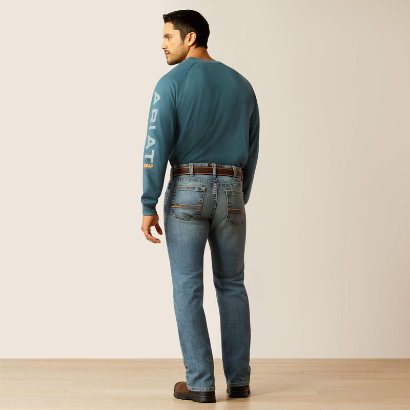 ARIAT Men's Rebar M7 Straight Leg Jeans - Rail