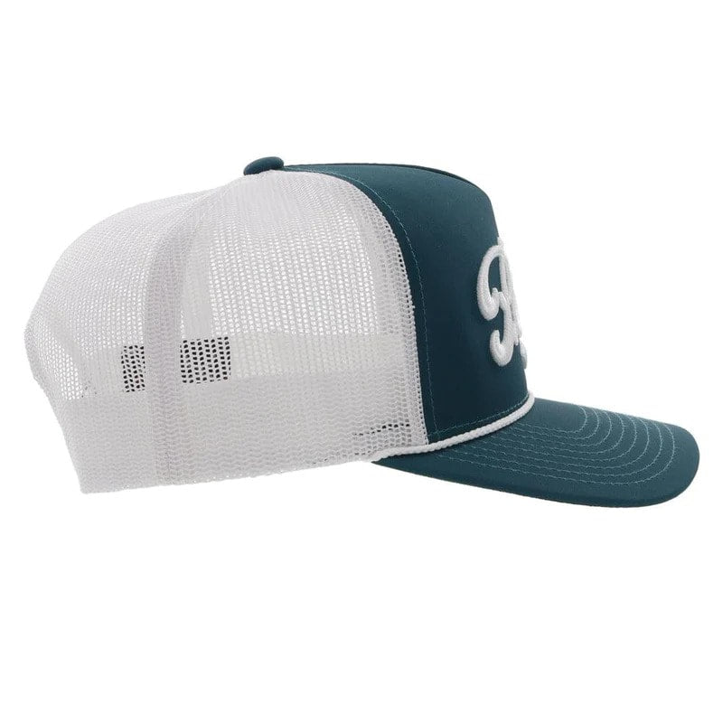 Pearl Hat by Hooey Teal/White