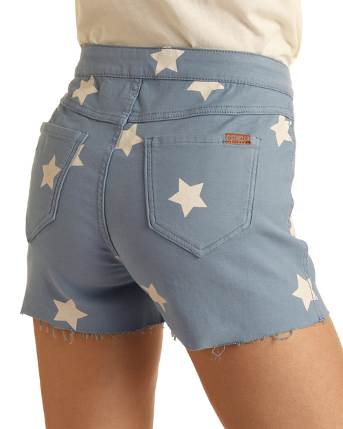 Baby Blue Star Struck Short by Rock & Roll Denim