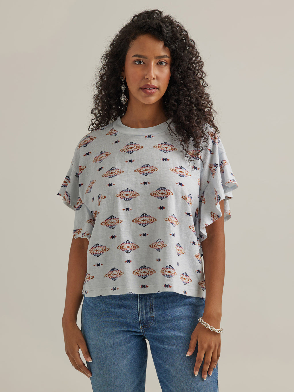The Cassie Flutter Sleeve Shirt by Wrangler