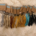 Buffalo Coin Leather Fringe Earring