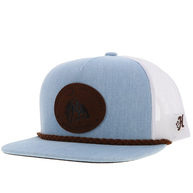Pro Rodeo Hat by Hooey Demim/White/Leather