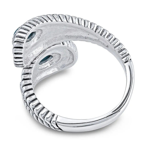 Balancing The Whole Turquoise Open Ring by Montana Silversmiths