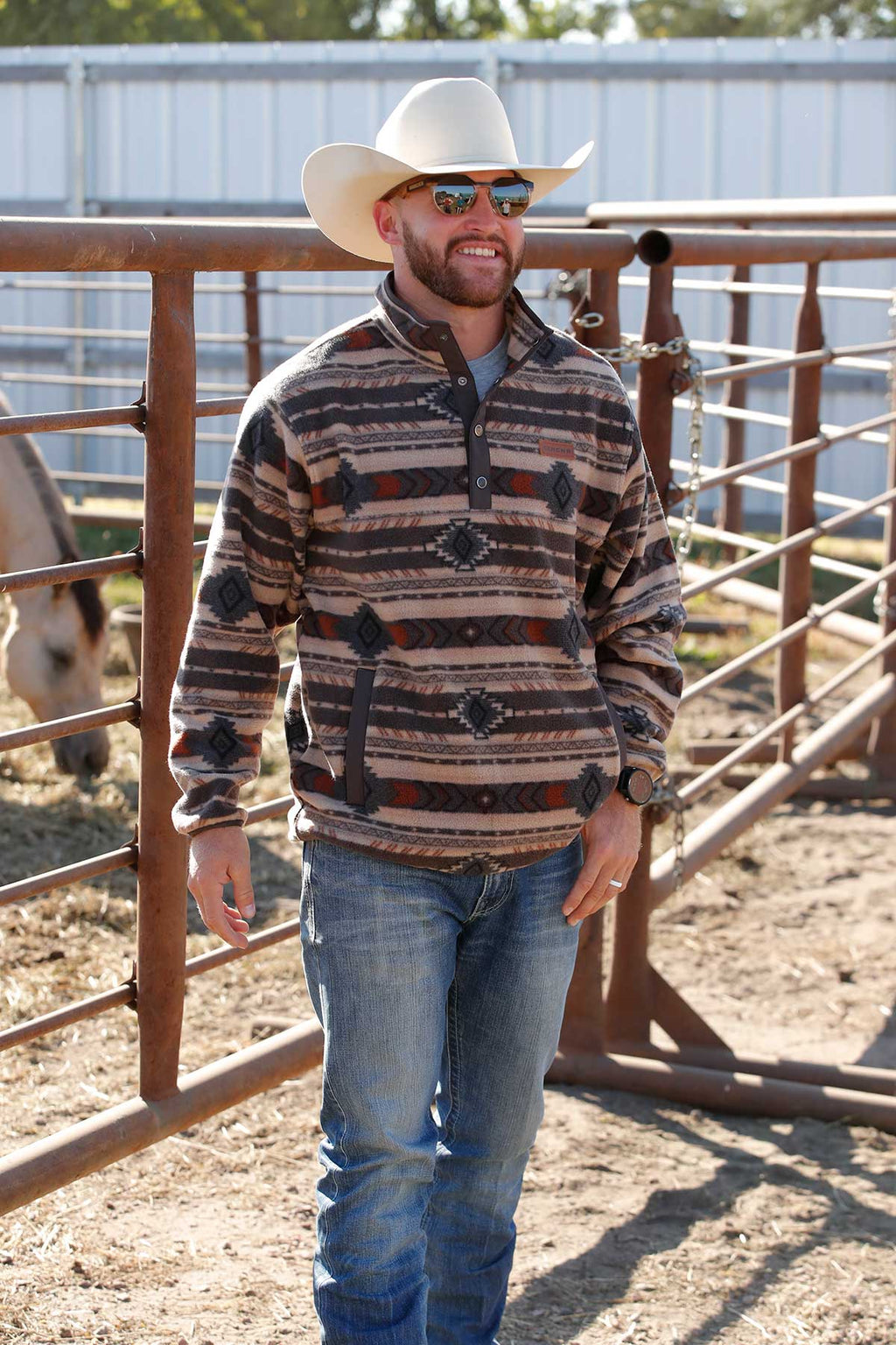 The Jaks Ridge Polar Fleece Snap Up Men's Sweater by Cinch