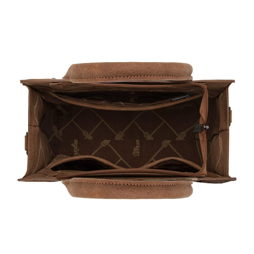 The Alexandra Wrangler Mini Tote Purse in Brown