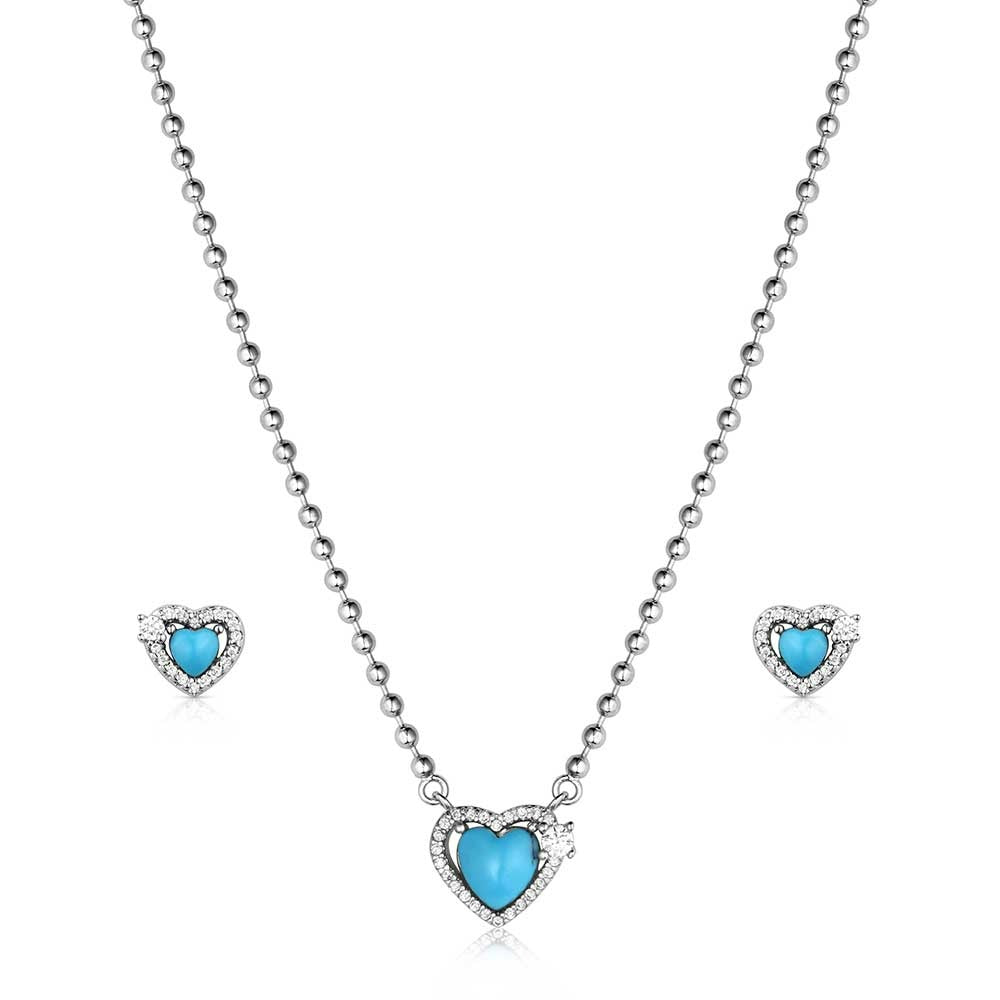 Heart of Turquoise Jewelry Set by Montana Silversmiths