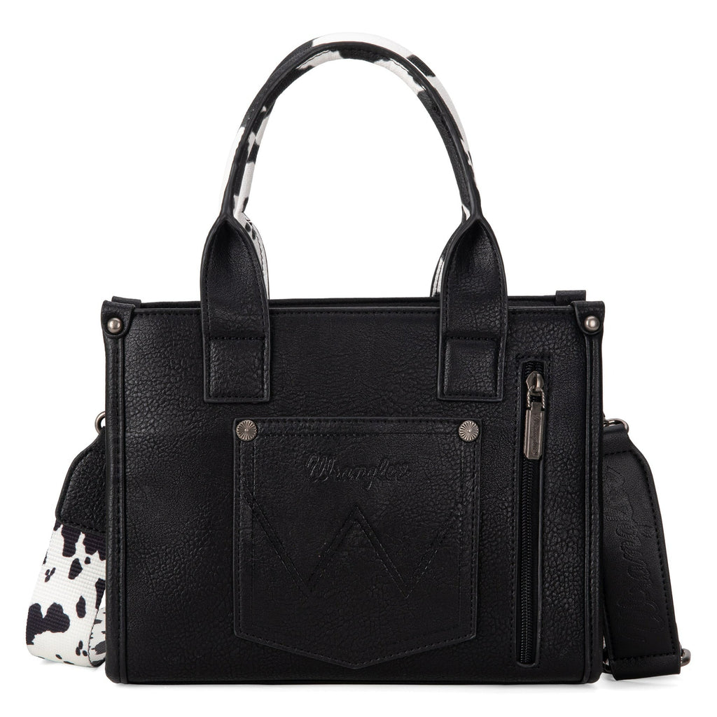 The Dairy Delight Wrangler Mini Tote Purse in Black/White