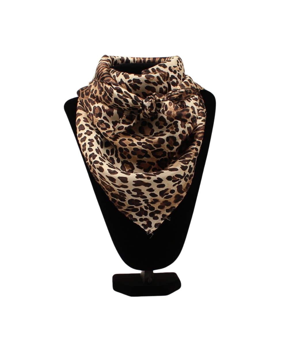 Leopard Print Silk Wild Rag by M&F