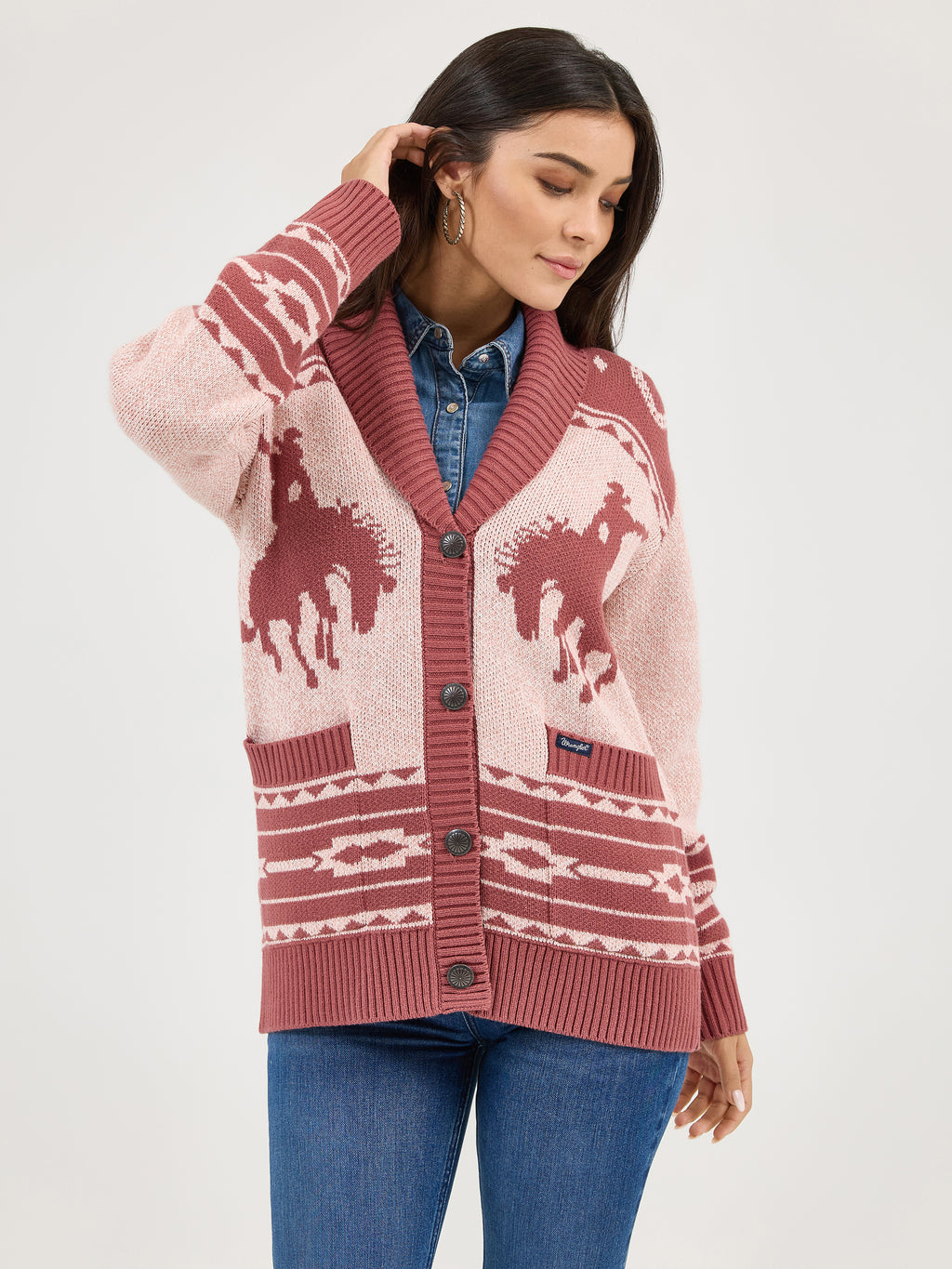 The Strawberry Milk Caballada Cardigan by Wrangler
