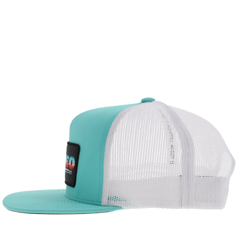 Rodeo Hooey Hat - Turquoise/White