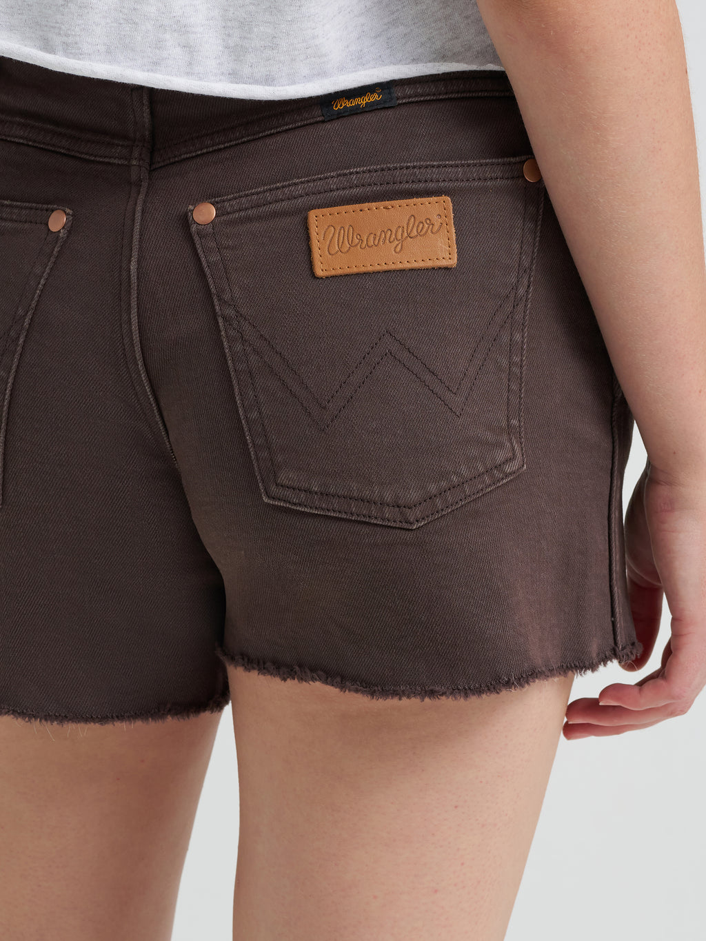 The Chocolate Sundae Highrise Cowboy Jean Shorts By Wrangler