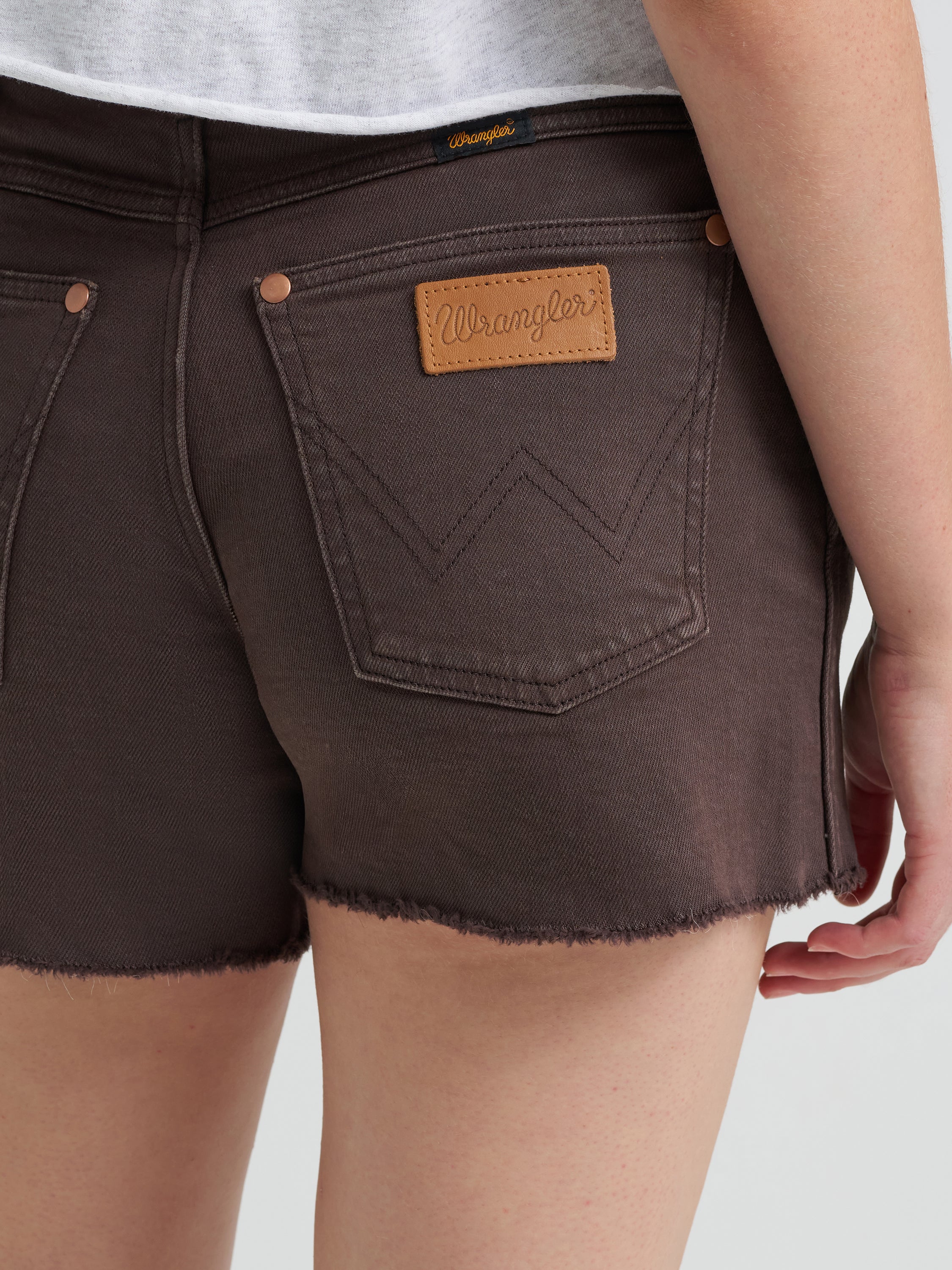 The Chocolate Sundae Highrise Cowboy Jean Shorts By Wrangler