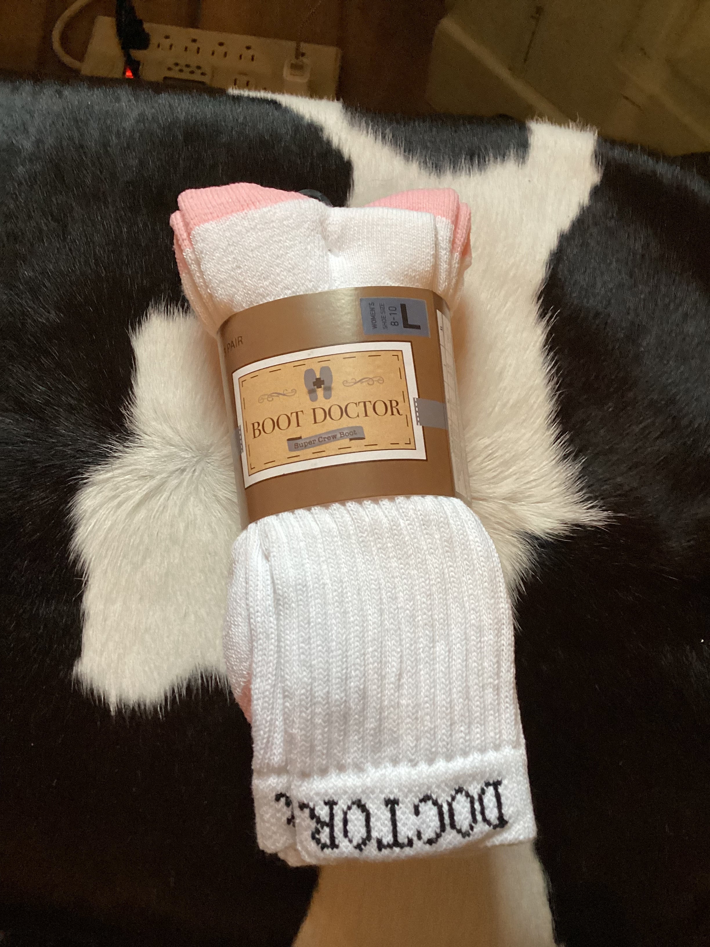 White/Pink Boot Doctor 3 Pack Socks