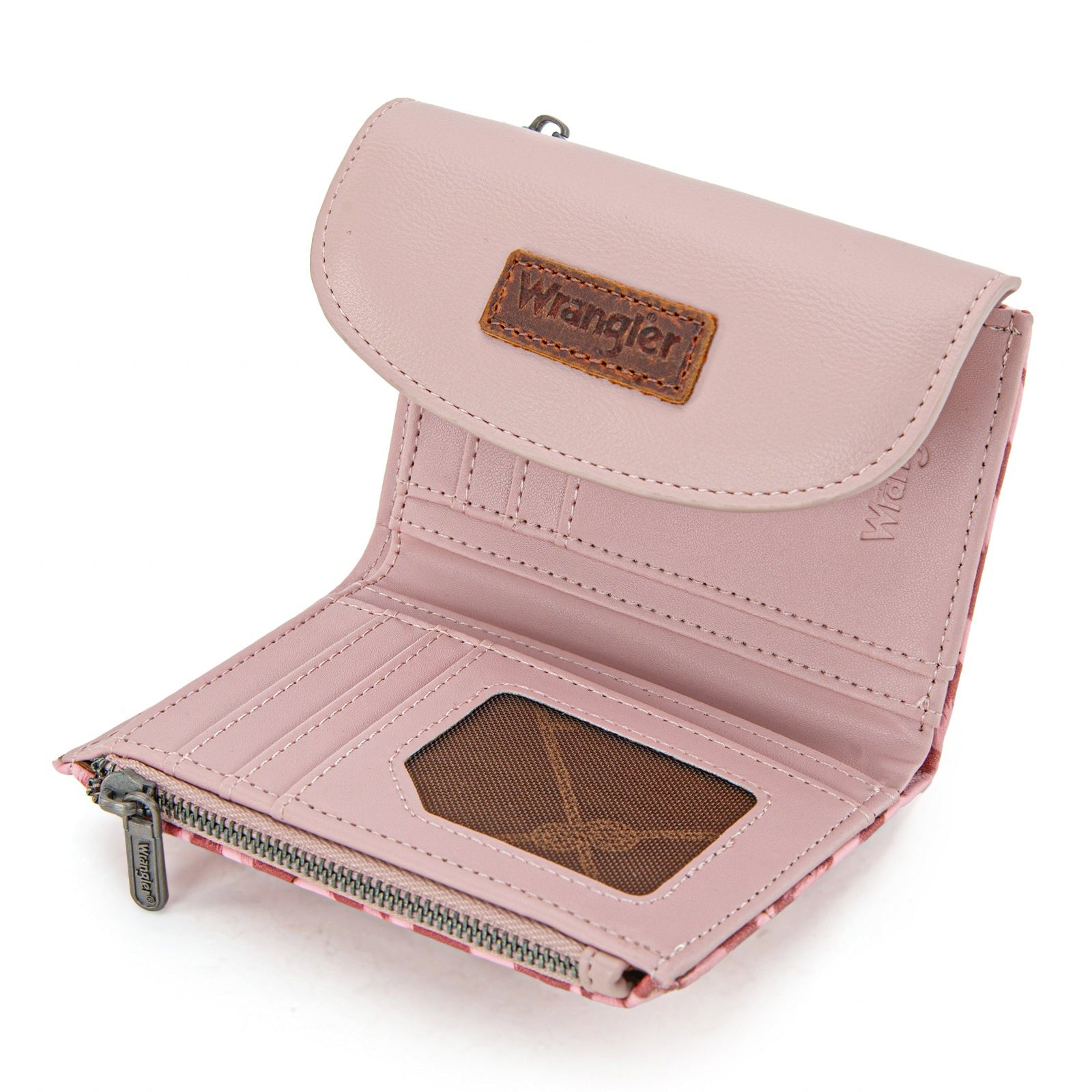 The Cat's Meow Trifold Wallet by Wrangler - Pink