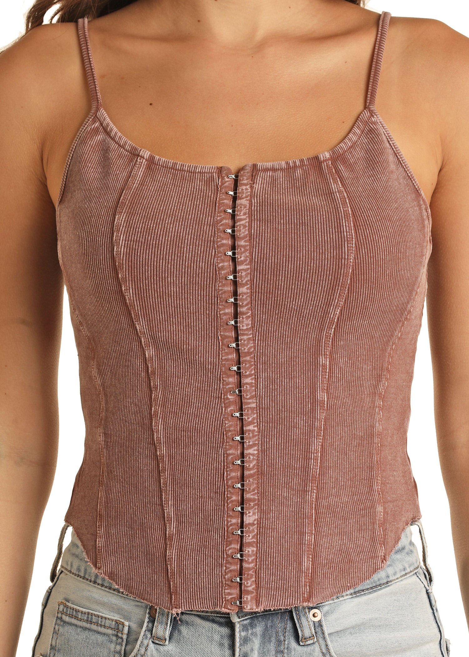The Ranch Hunny Tank Top by Rock & Roll Denim - Desert Rust