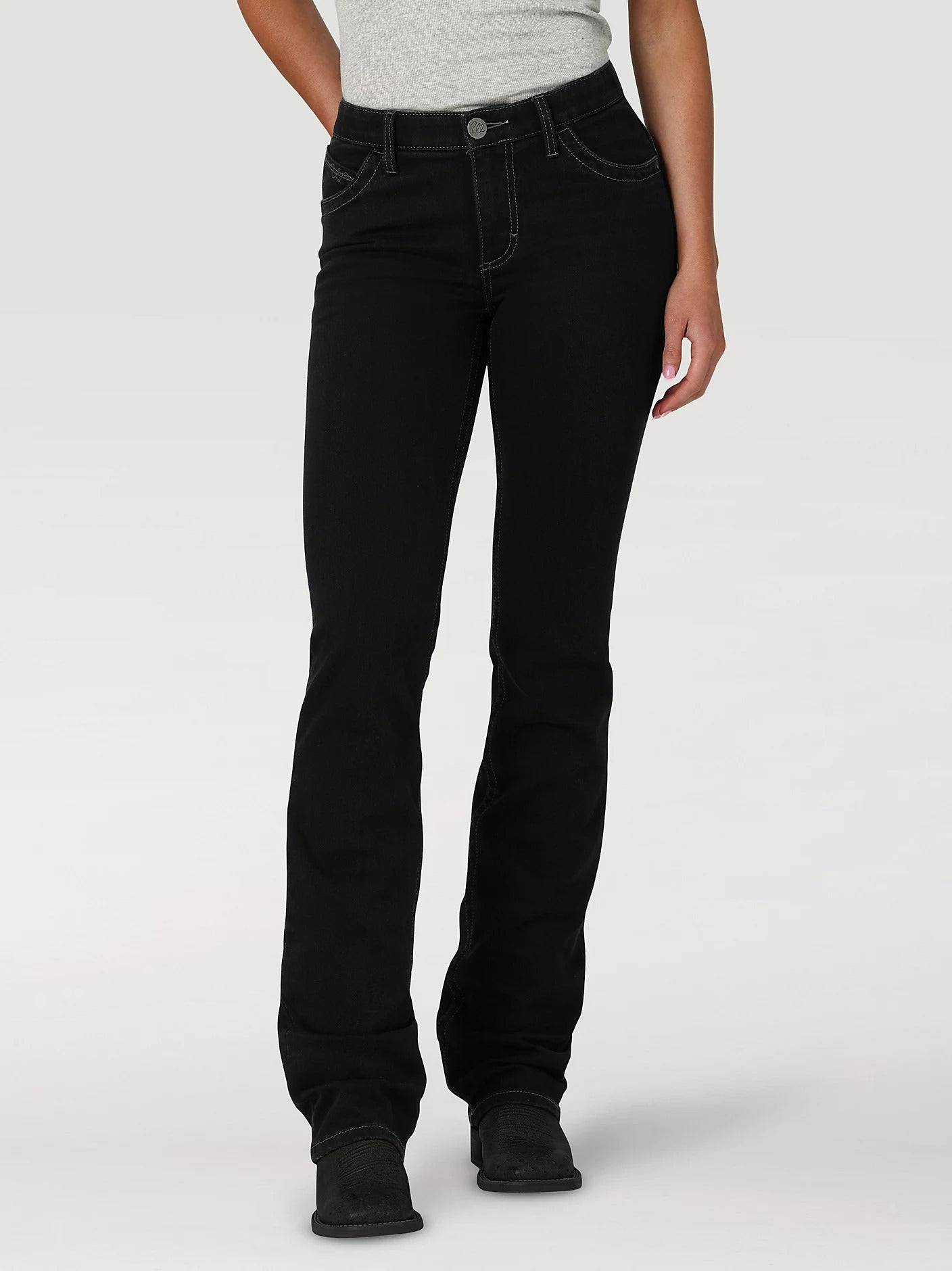 The Rollin' Coal Black Willow Jeans by Wrangler