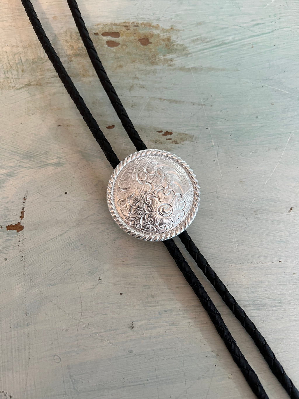 Silver Concho Bolo