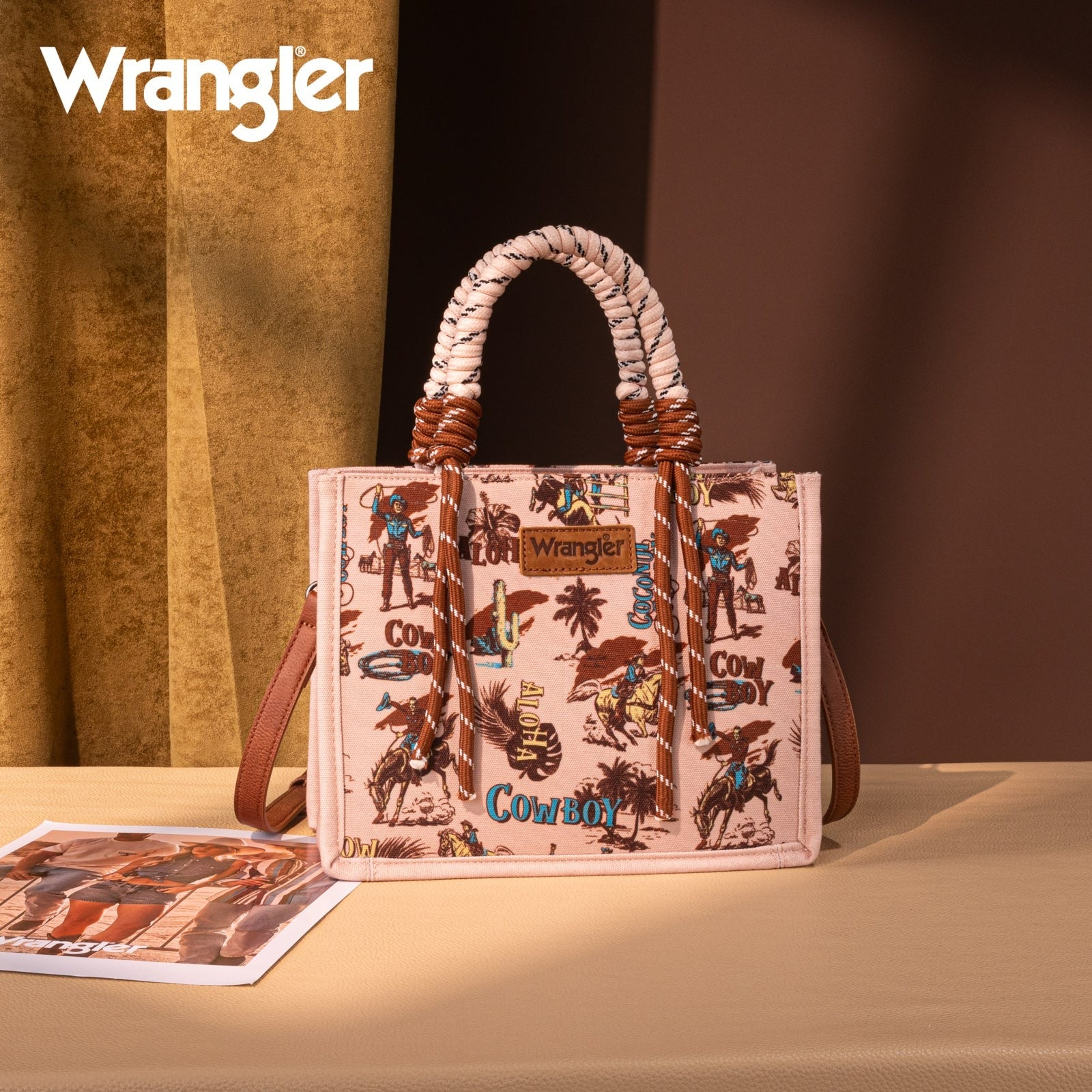 The Coconut Cowboy Wrangler Mini Rope Tote Purse in Pink