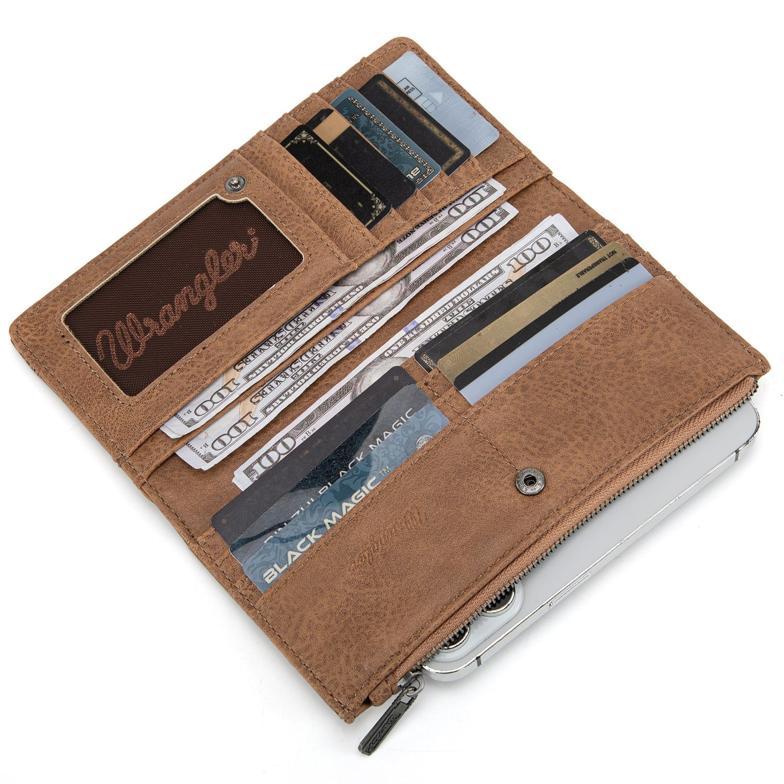 Boot Stitch Babe Wallet by Wrangler in Khaki