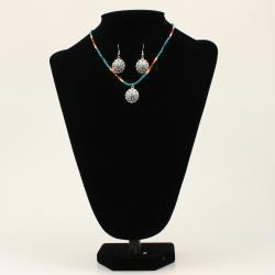 The Arizona Skyline Beaded Necklace and Earring Set By Sliver Strike