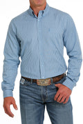 The Pick Up Man Shirt in Blue Stripes by Cinch