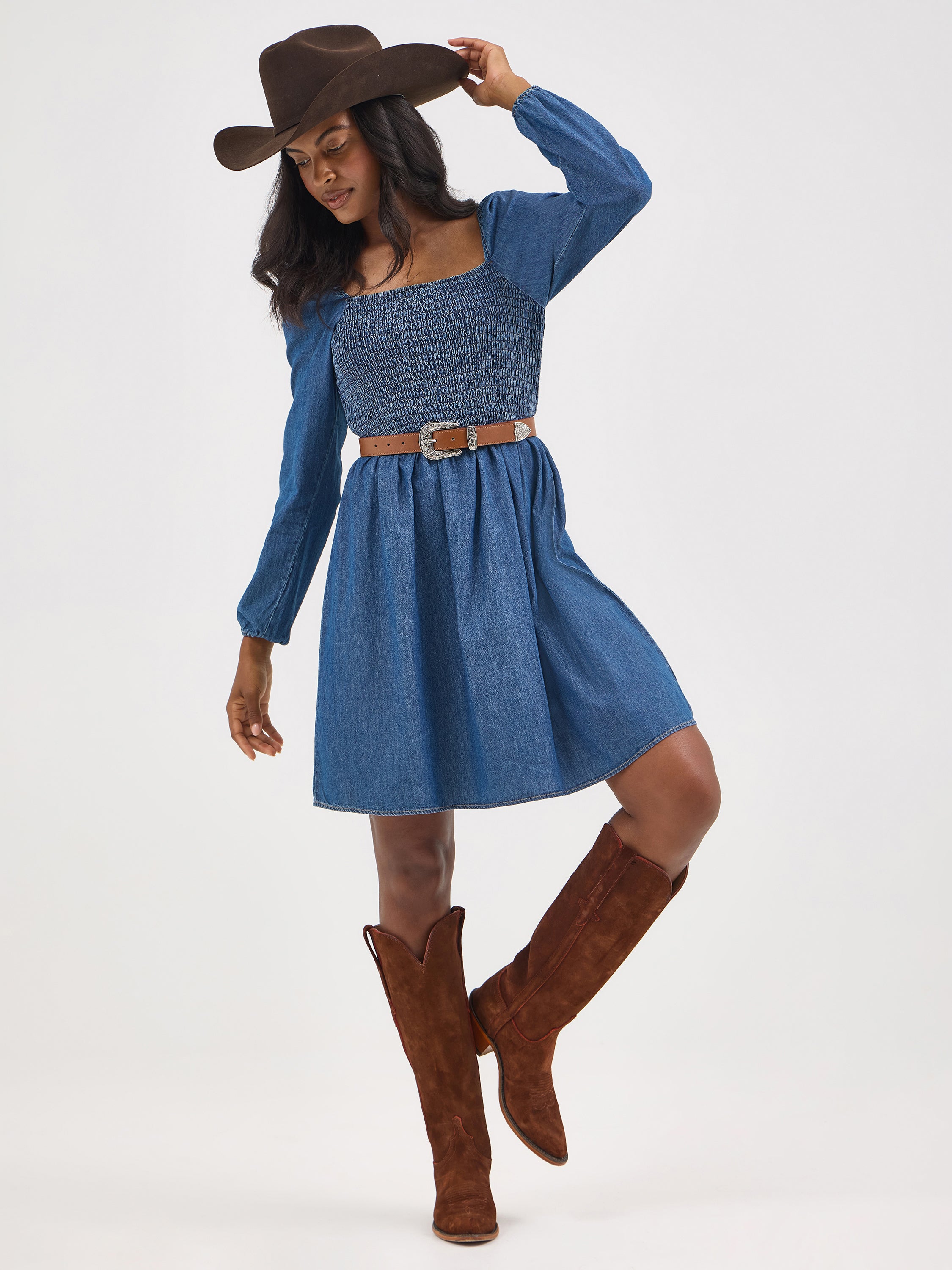 The Winona Denim Dress By Wrangler