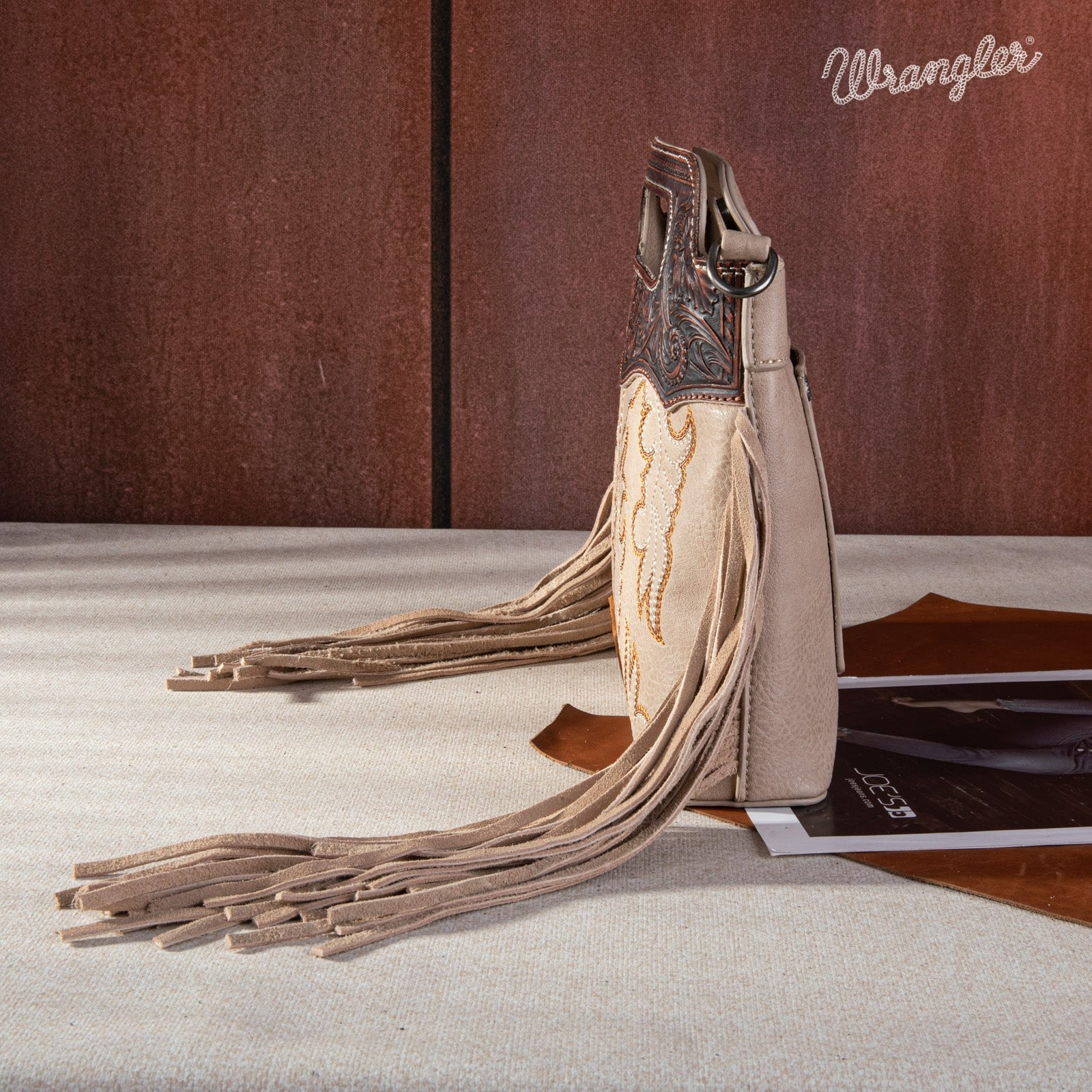 The Boot Stitch Babe Purse by Wrangler in Latte