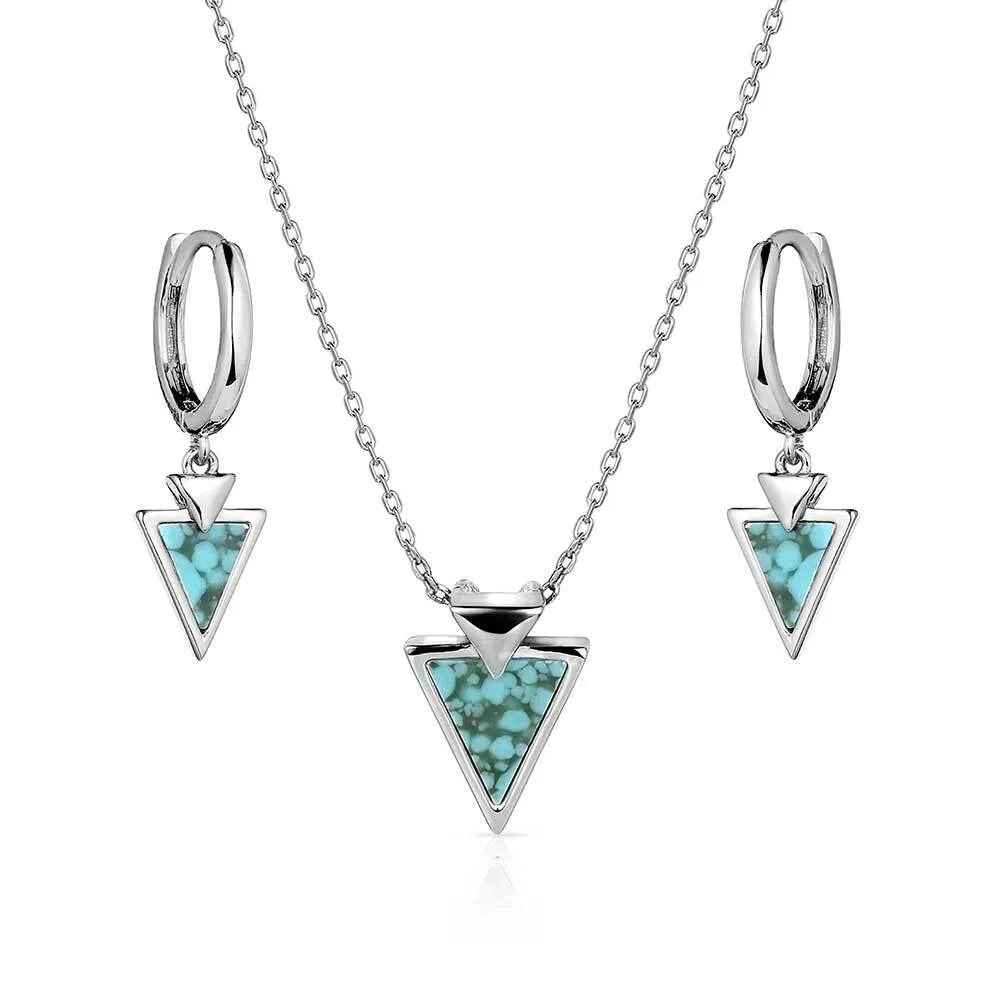 The Pointed Path Turquoise Jewelry Set by Montana Silversmiths