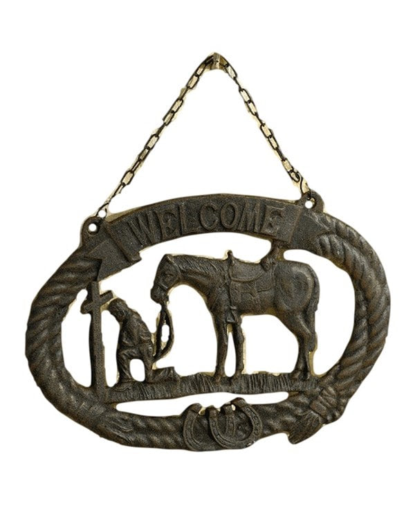 Cowboy Prayer Welcome Sign