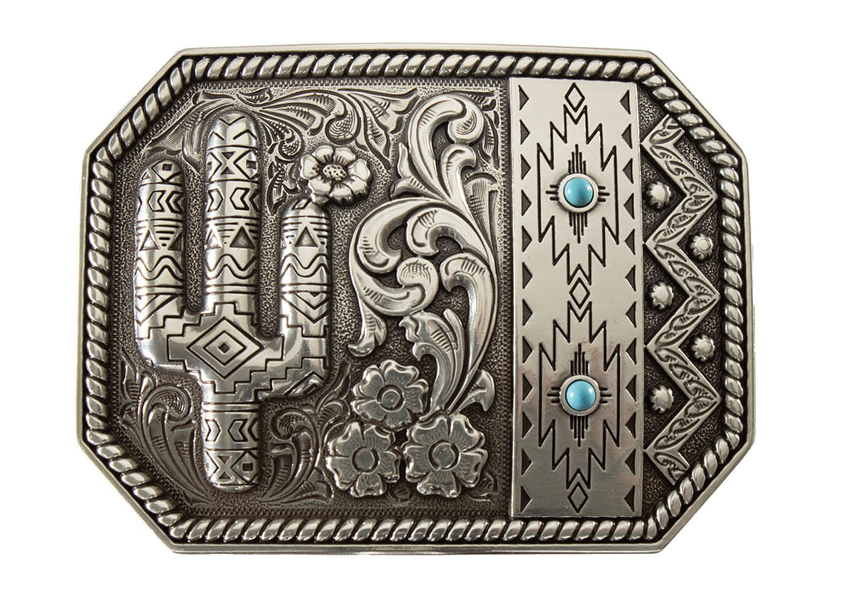 Arizona Saguaro Fiesta Belt Buckle