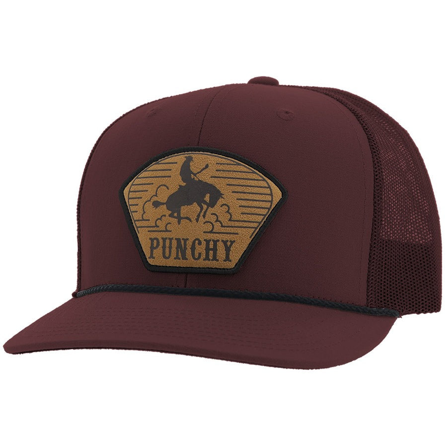 The Punchy Hat by Hooey Maroon/Maroon Mesh