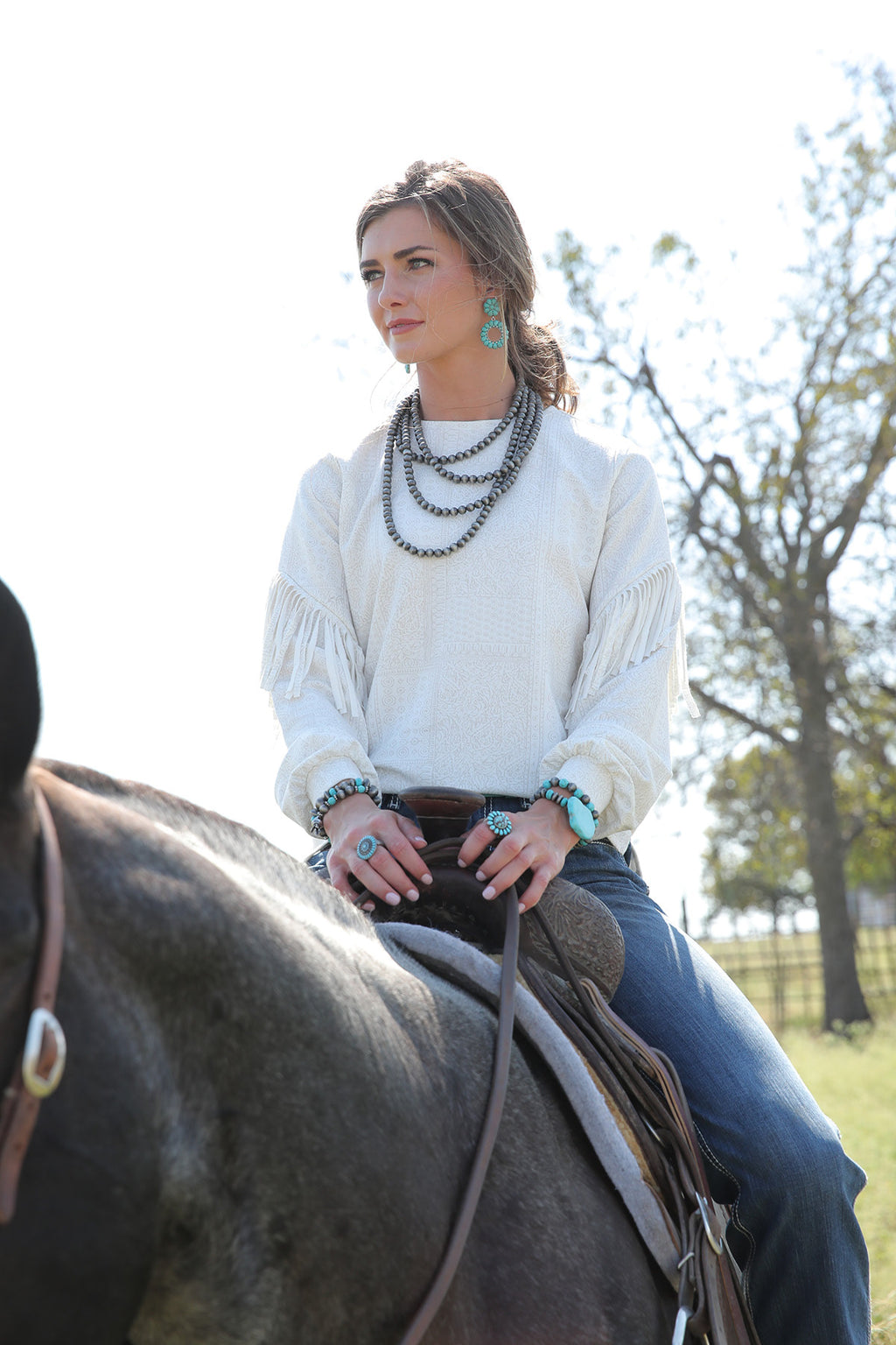 Vanilla Fringe Sweater by Cruel Girl