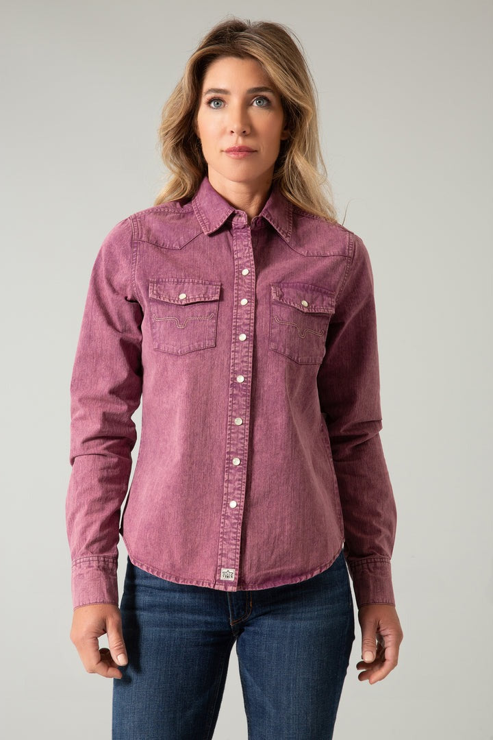 Kaycee Pearl Snap Up Shirt by Kimes Ranch - Wine Country
