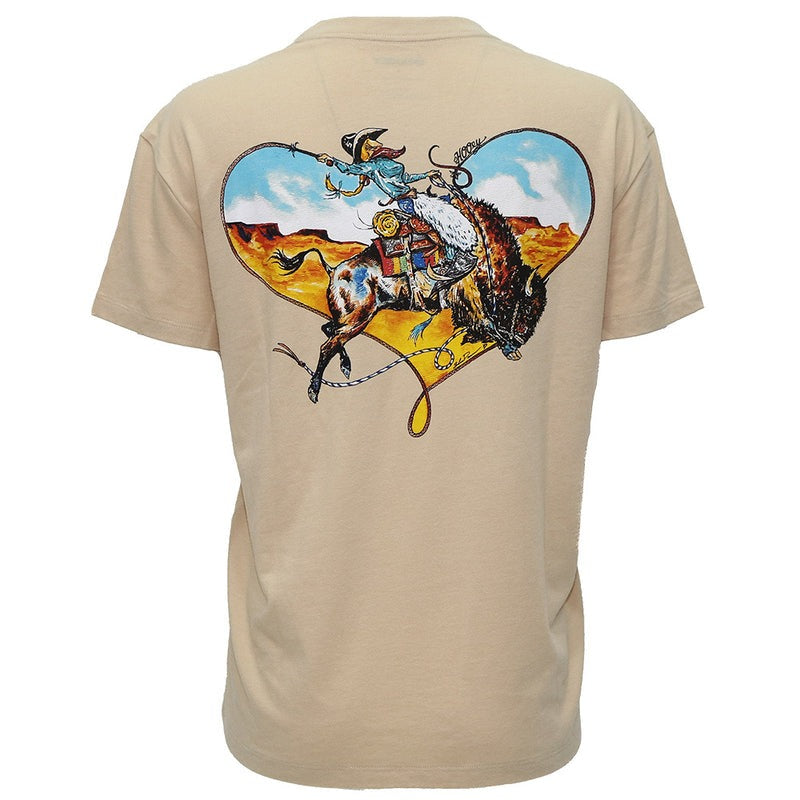 The Buffalo Heart Tee by Hooey in Buckskin