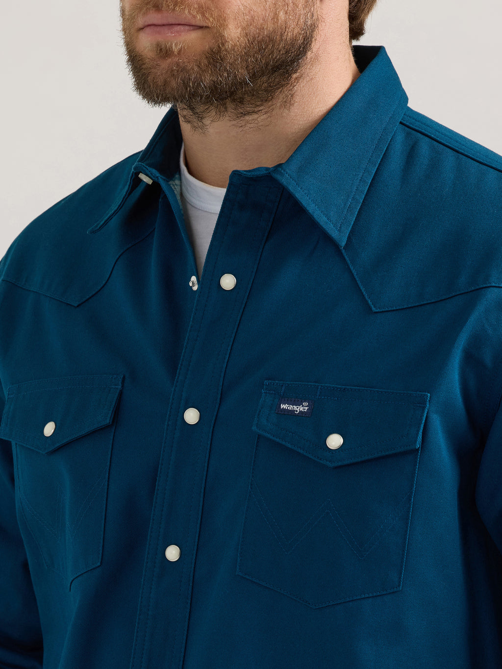 The Working Man Flannel Lined Snap Up Shirt by Wrangler