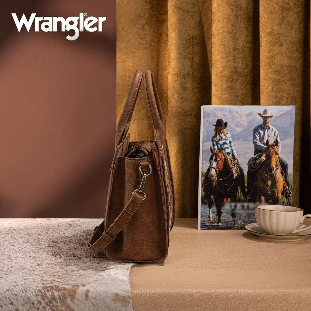 The Alexandra Wrangler Mini Tote Purse in Brown