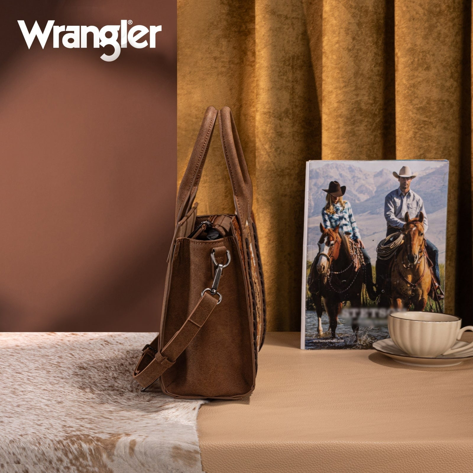 The Alexandra Wrangler Mini Tote Purse in Brown