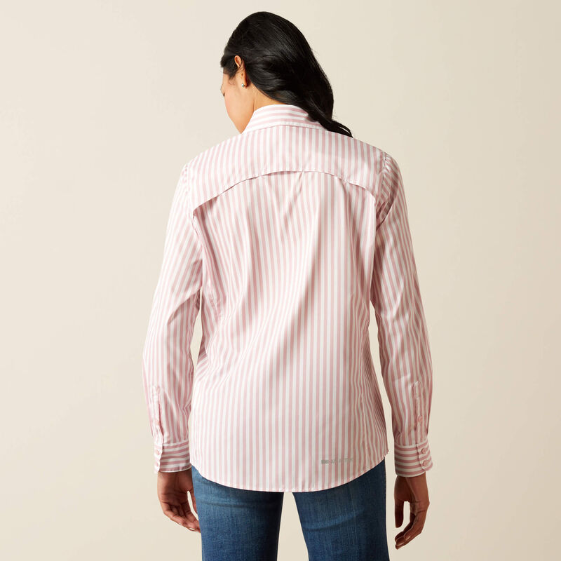 The Derby Winner VentTEK Shirt by Ariat in Strawberries n' Cream Pinstripe