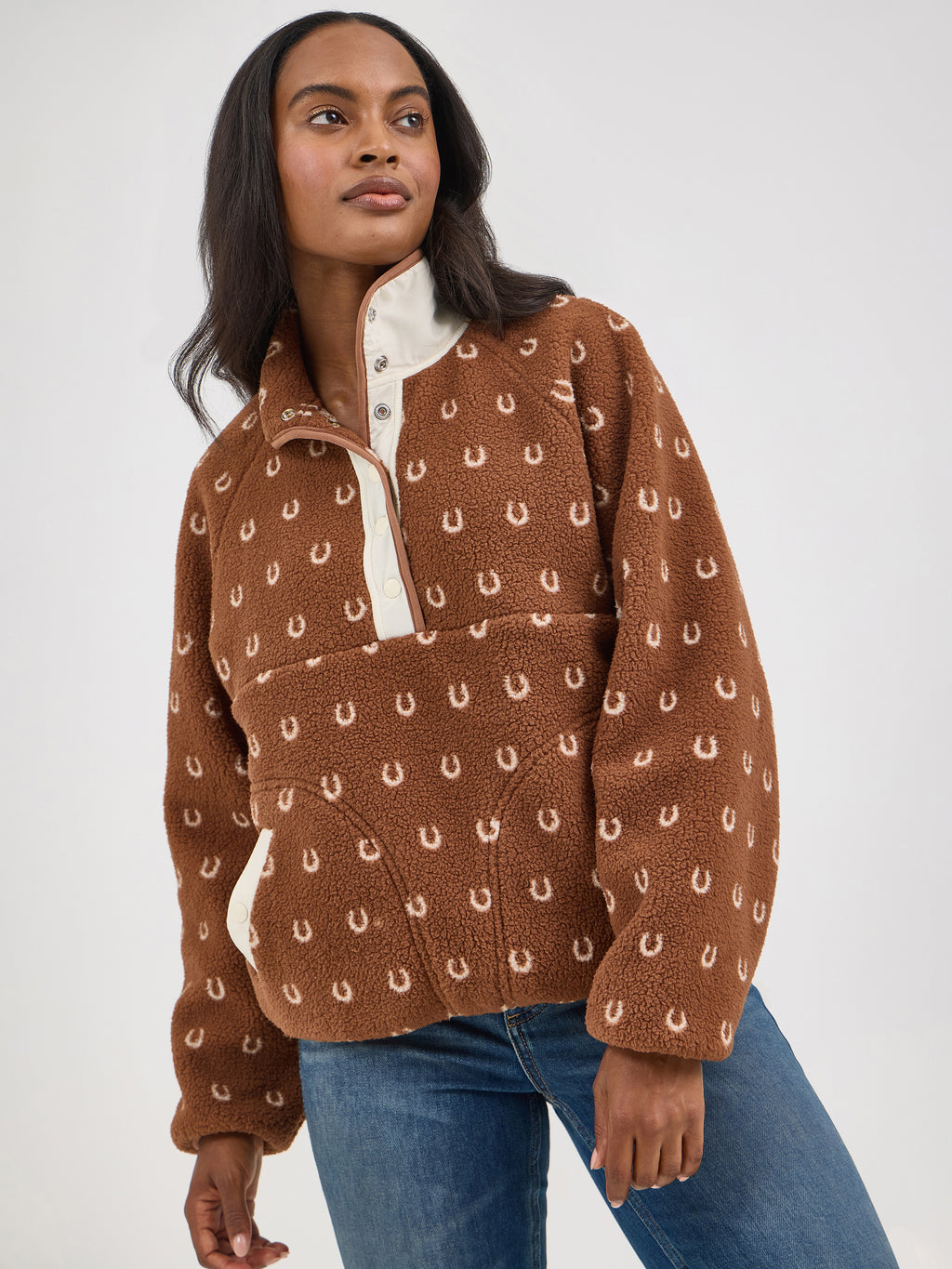 The Horseshoe Show Down Pull-over Sherpa By Wrangler
